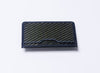 Carbon Fiber Card Holder Blue-Stitch
